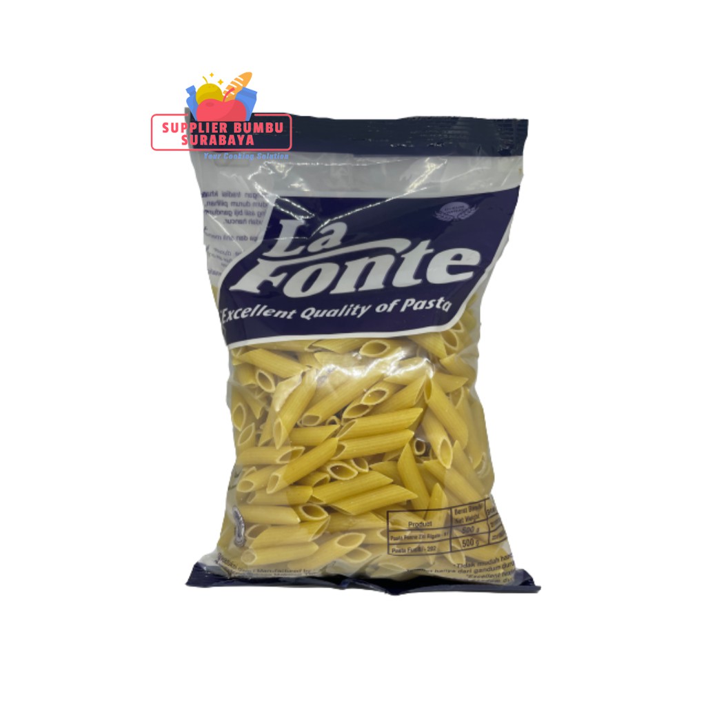 La Fonte Pasta Chiferi Rigati 206 Spaghetti 11 Penne Rigatti 91 Fusilli 202 500g