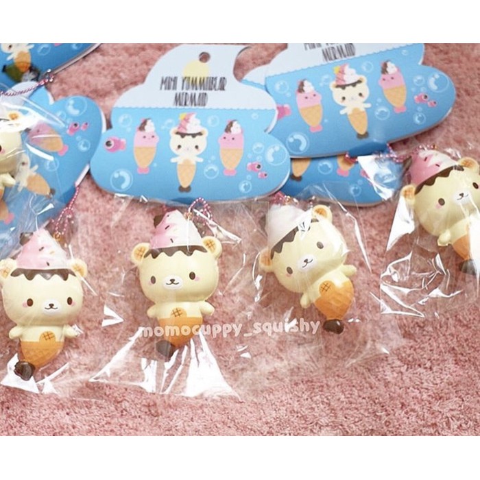 Squishy licensed mini pink yummiibear mermaid by creamiicandy