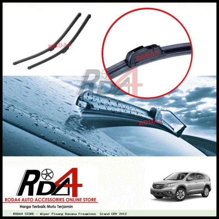 Wiper Mobil Grand CRV 2012 26 16 Frameless Banana 1 Set 2 Pcs