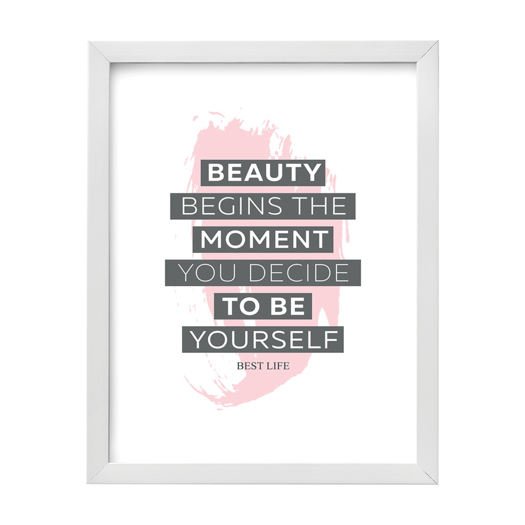 

JYSK Hiasan Dinding Wall Decoration Beauty 28X35.5 Pink Grey