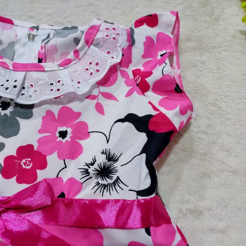 Dress anak 2 3 tahun perempuan baju anak cewek motif bunga melati