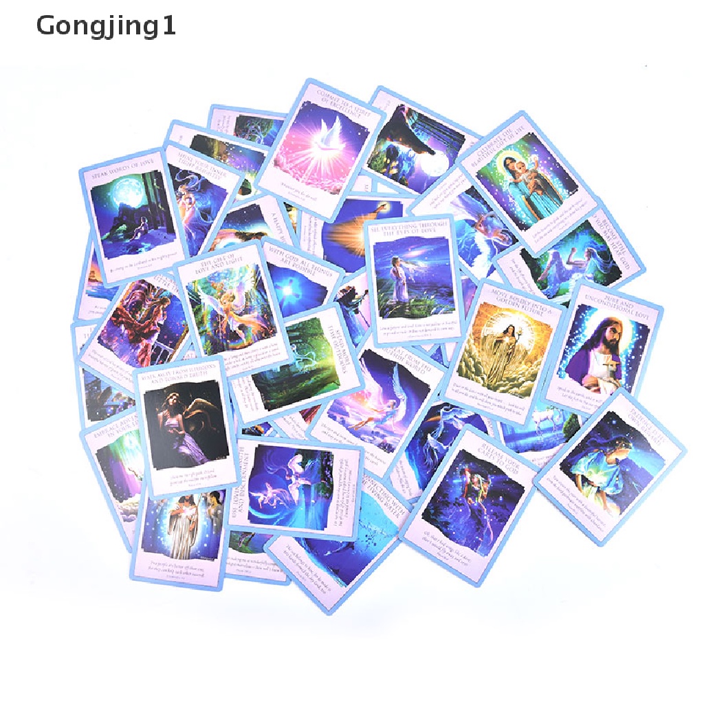 Gongjing1 44PCS / Set Kartu Tarot Love Light Divine Oracle Bahasa Inggris