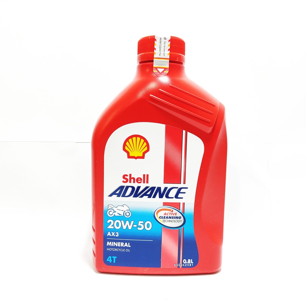 OLI SHELL ADVANCE AX3 20W50 800ML KARISMA JUPITER SUPRA GRAND ORIGINAL