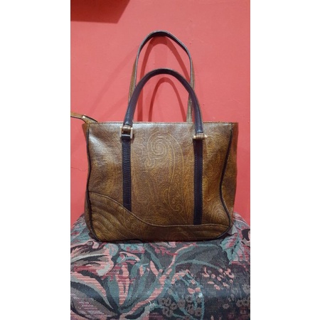 Preloved Tas Etro /Tas Branded Etro /Tas Tote Bag Medium