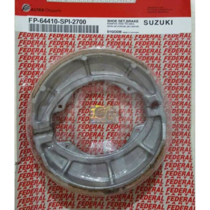 Kampas Rem Belakang Tromol - Spin Skydrive Skywave Asli Federal FP-64410-SPI-2700