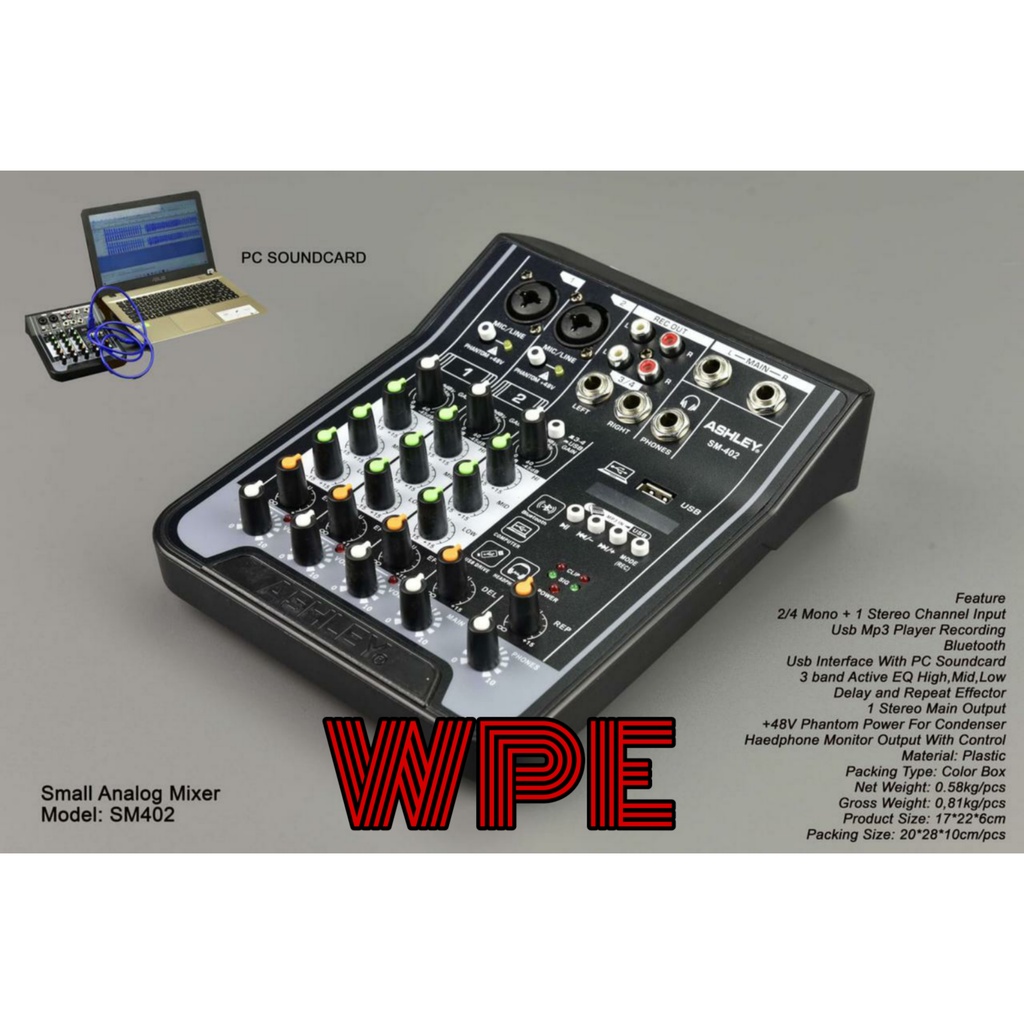 Mixer Audio ASHLEY SM402 SM 402 4Channel Original