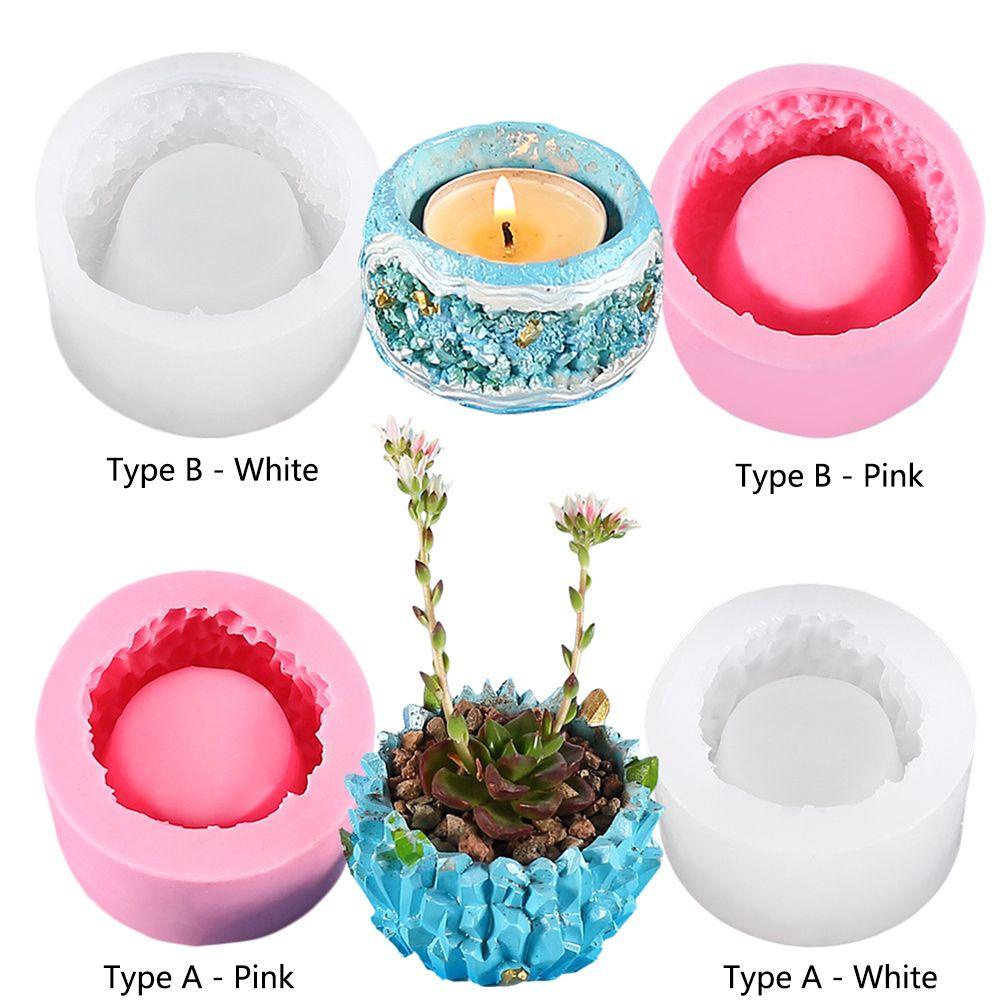 Preva Kristal Resin Tray Cetakan Dekorasi Rumah DIY Membuat Perhiasan Alat Casting Lilin Cangkir Cetakan Silikon Succulent Pot Bunga