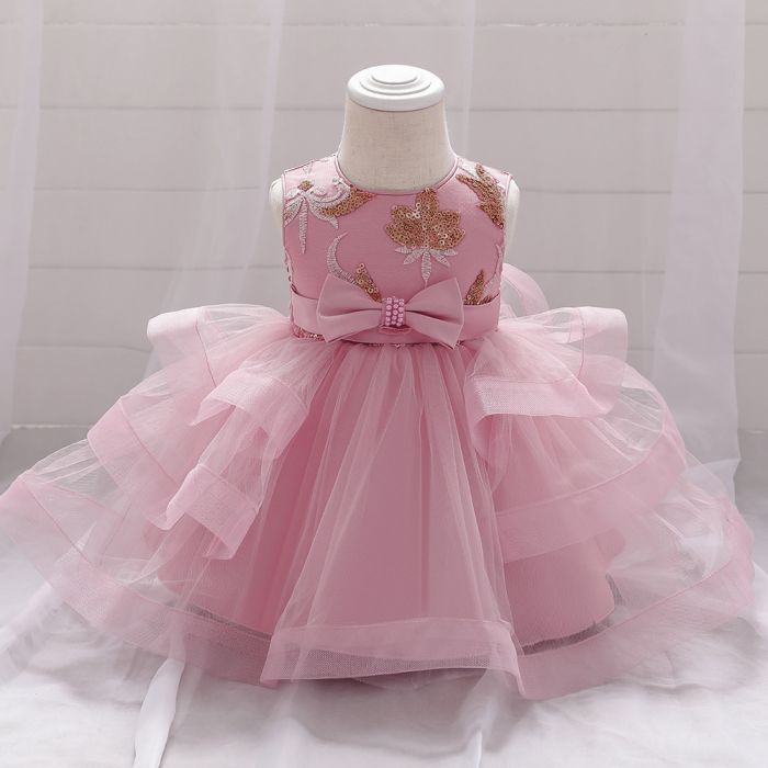 Party Dress Gown Baby Tutu / Dress Gaun Baju Pesta Anak Bayi Pita Merah Pink Tutu Premium Import-4