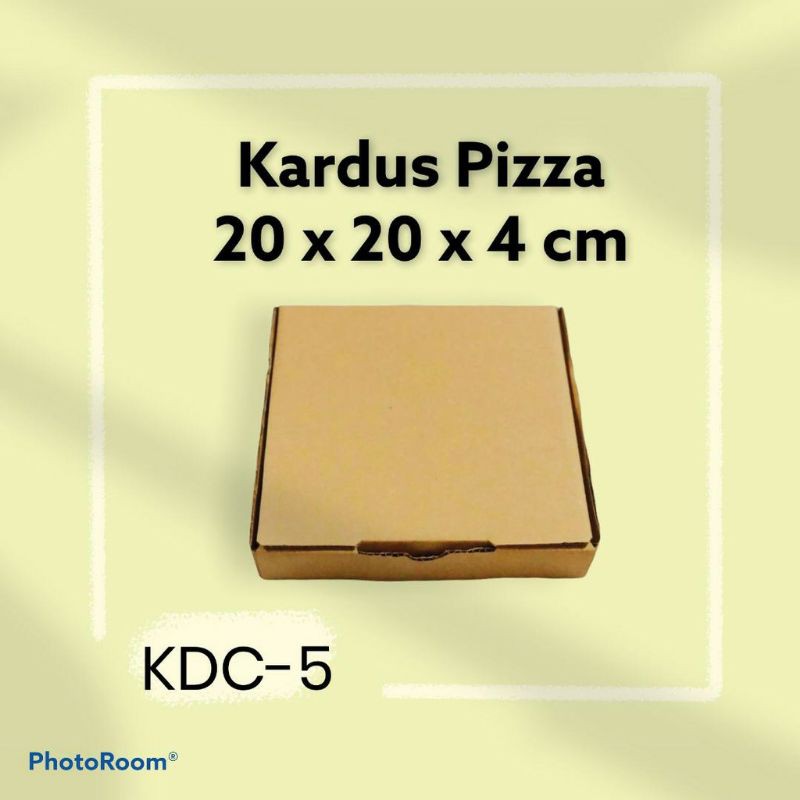 

Kardus pizza box diecut 20x20x4 cm