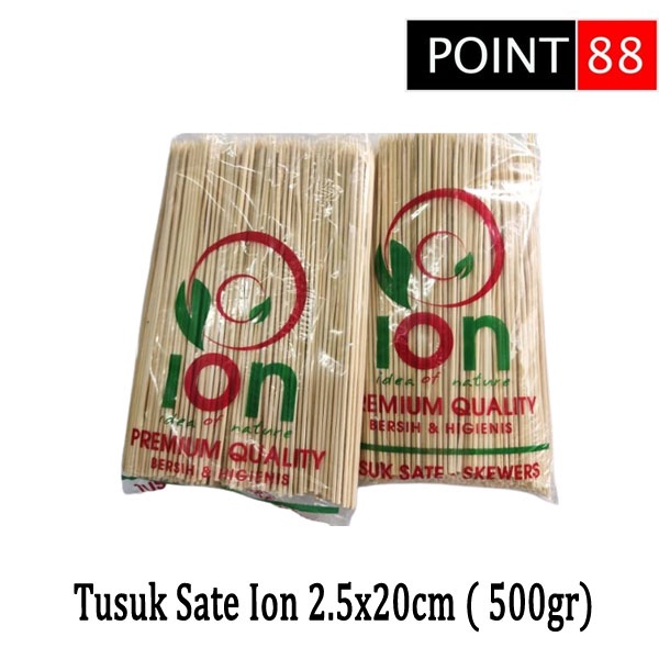 Tusuk Sate ION bambu bulat 2.5mm x 20cm 500gr (Nett)