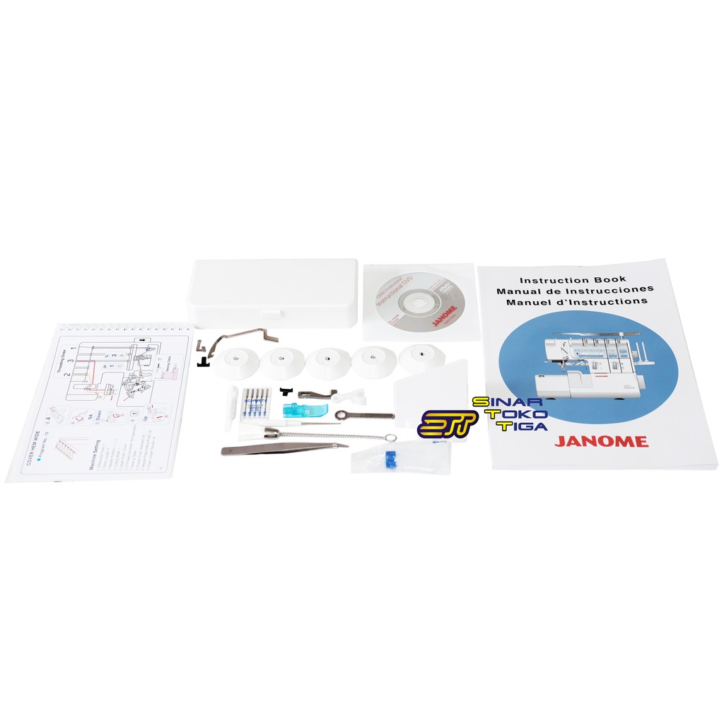 JANOME 1200D PROFESIONAL MESIN JAHIT OVERDEK KAM OBRAS PORTABLE 1200 D