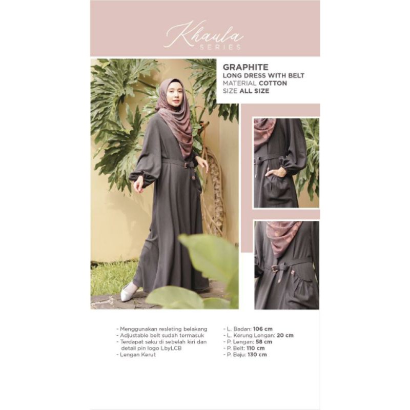 khaula Dress Grahpit L By LCB