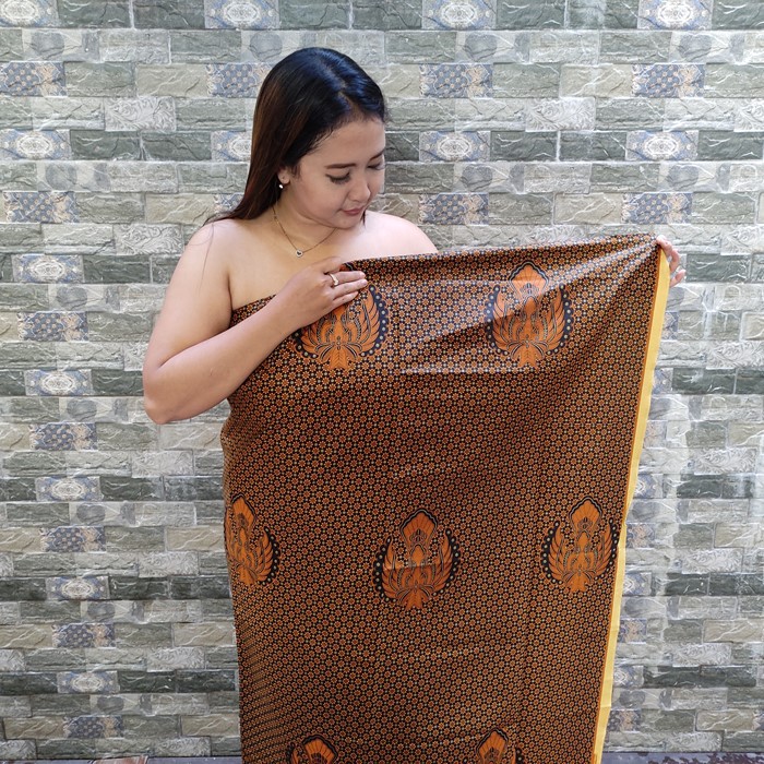 Kain Batik Premium Bahan Pakaian Batik Berkualitas Kain Jarik Meteran Kebat Solo Pekalongan Motif 5A
