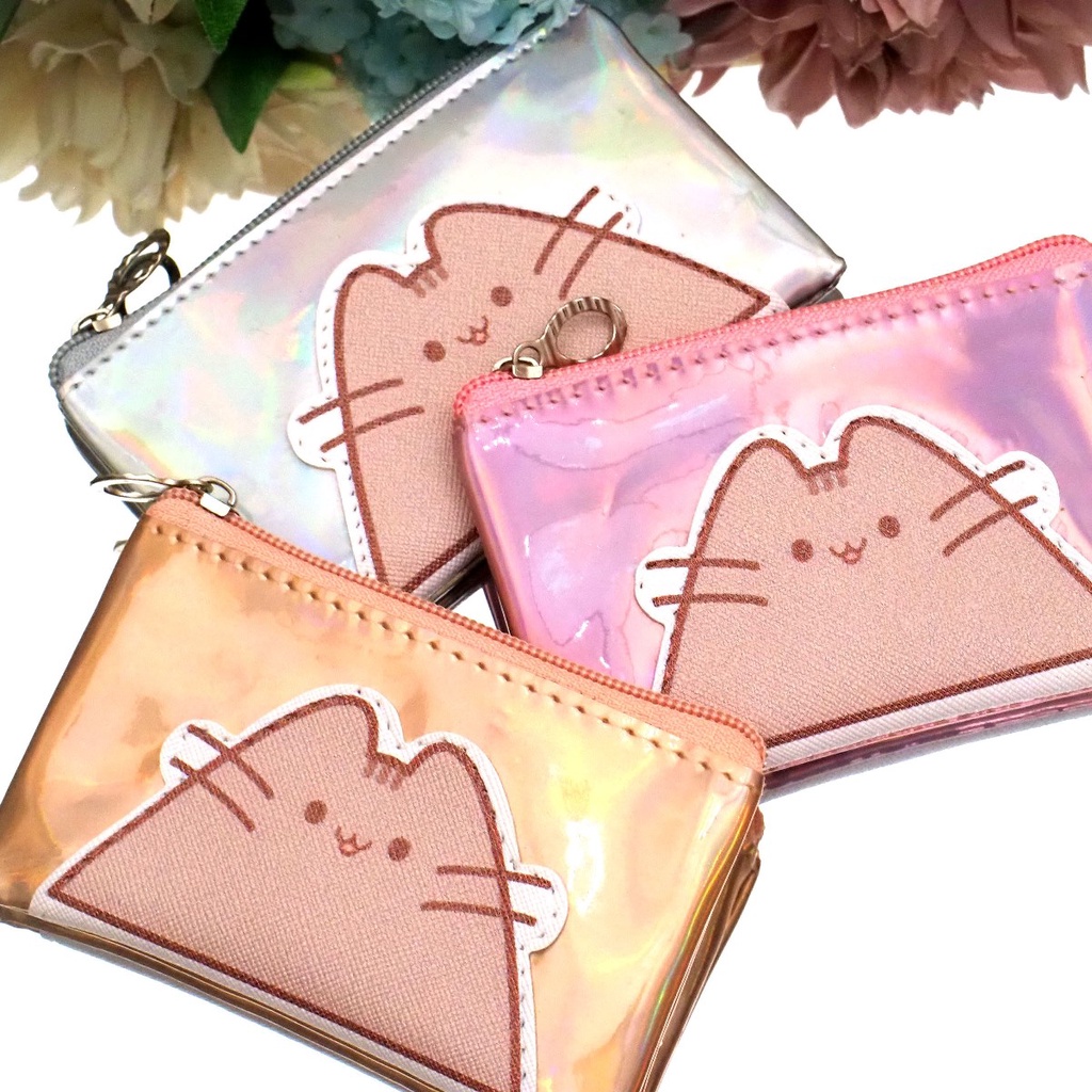 Dompet Koin Mini HOLOGRAM TEBAL Pusheen High Quality Tempat Uang Pouch Kantong Kartu