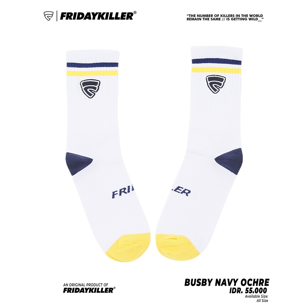 KAOS KAKI FRIDAY KILLER | BUSBY NAVY OCHRE