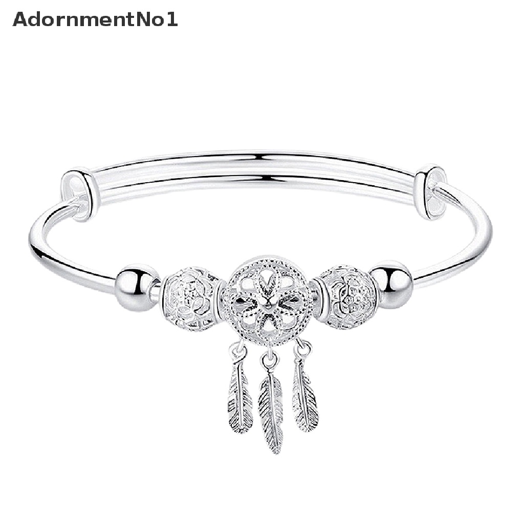 (AdornmentNo1) Gelang Tangan Rantai Aksen Dream Catcher + Bulu + Rumbai Untuk Perhiasan Wanita