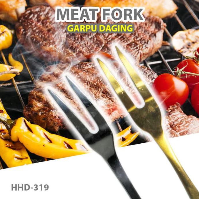 HHD-319 - Garpu Besar Daging Outdoor Bbq Fork Stainless Steel Barbecue