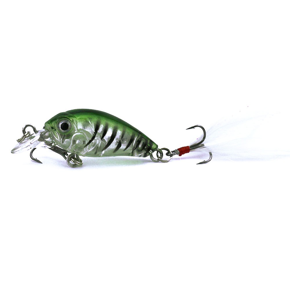 HENGJIA 20pcs 4.5cm/4g small 3d eye fishing lure crankbait umpan pancing swimbait ikan bass bait