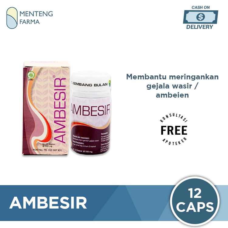 Ambesir 12 Kapsul - Herbal Wasir Ambeien dan Melancarkan BAB