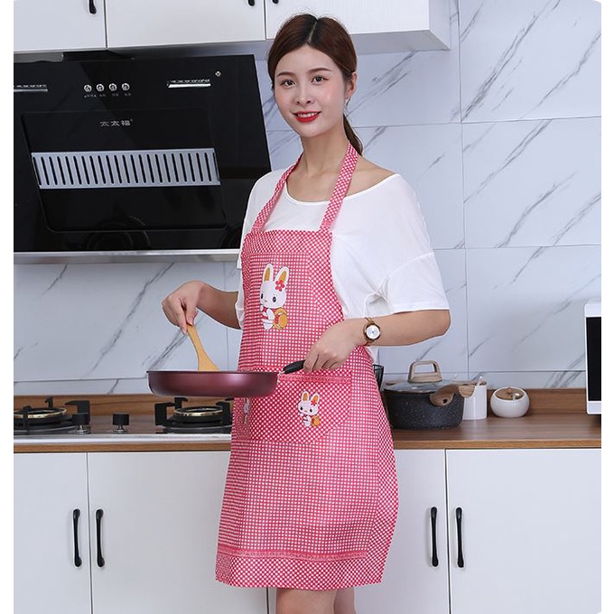 Alfaindo Celemek Masak Apron Waterproof Kain Dapur Motif Karakter CM012