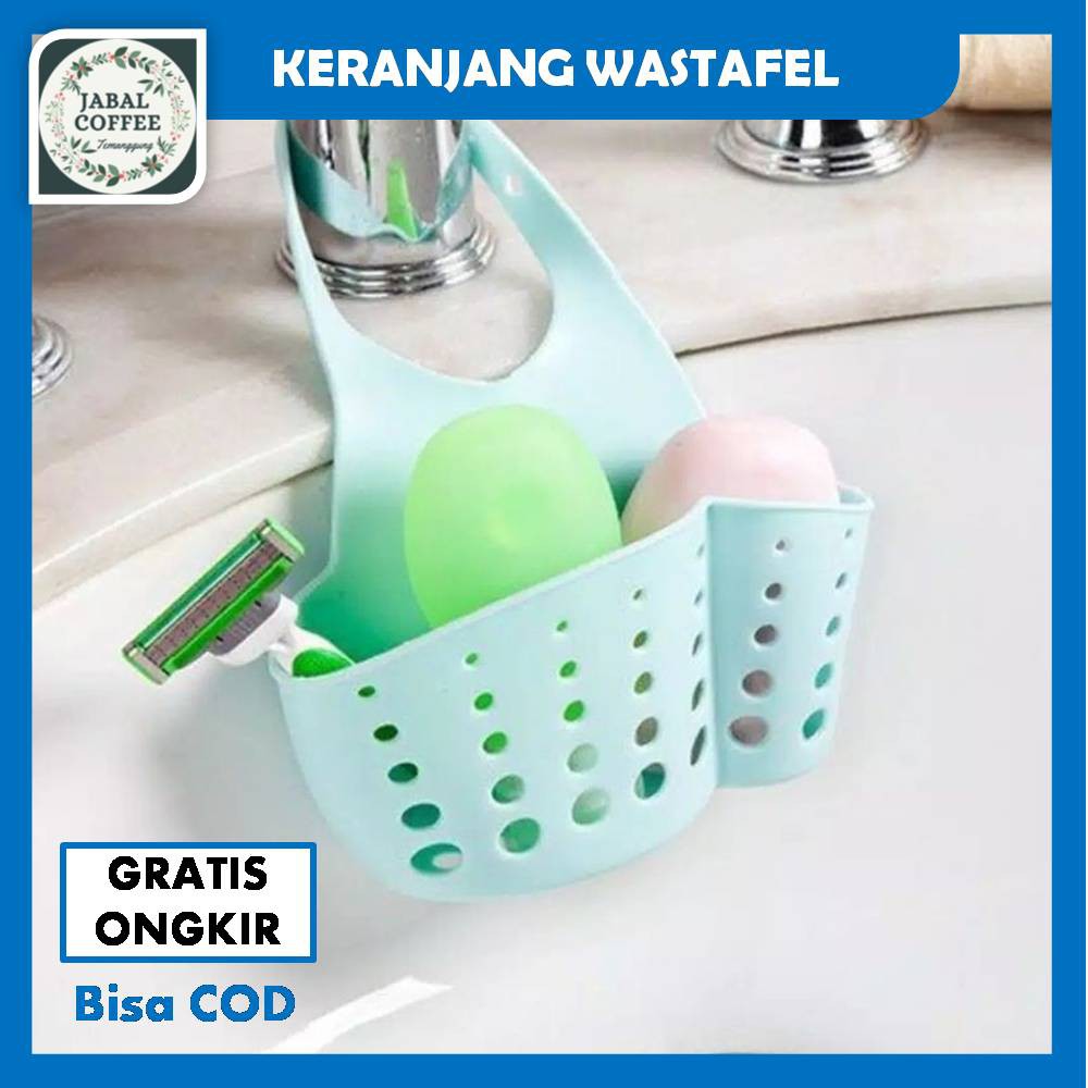 Rak Keranjang Wastafel / Rak Jaring Wastafel / Gantungan Wastafel Silikon Jaring Serbaguna J73