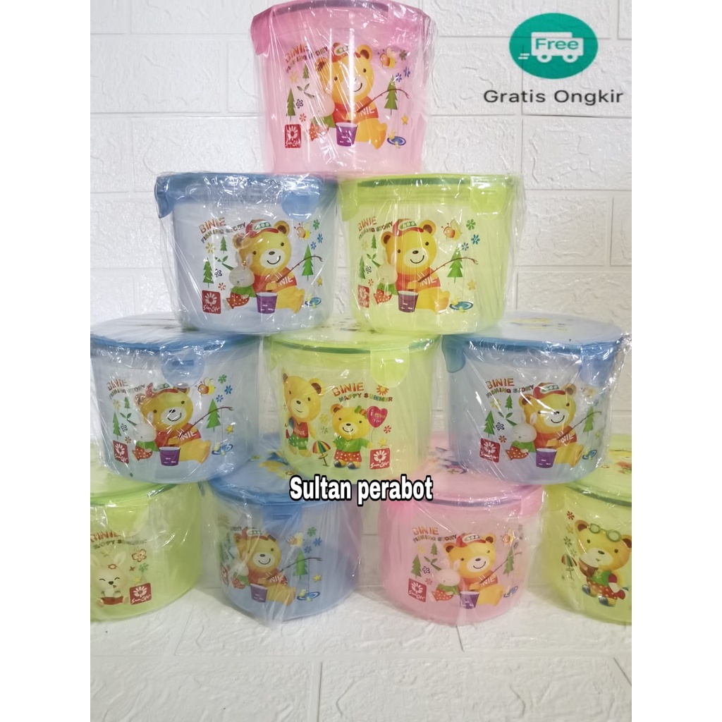 SUNLIFE TOPLES BULAT / TOPLES penyimpanan kue dan Snack ukuran 1000Ml