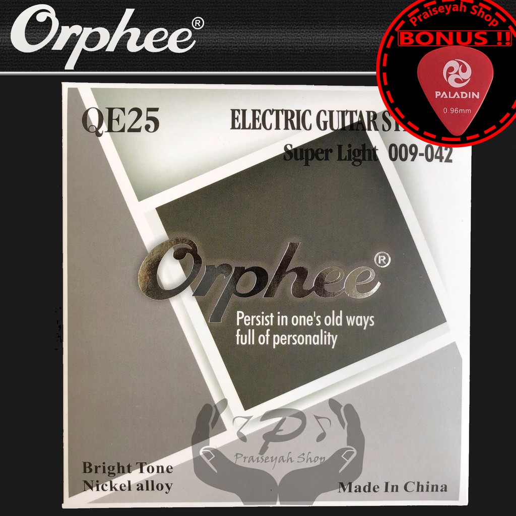 Senar Gitar Elektrik 0,09 Orphee QE25 Original QE 25 String Electric