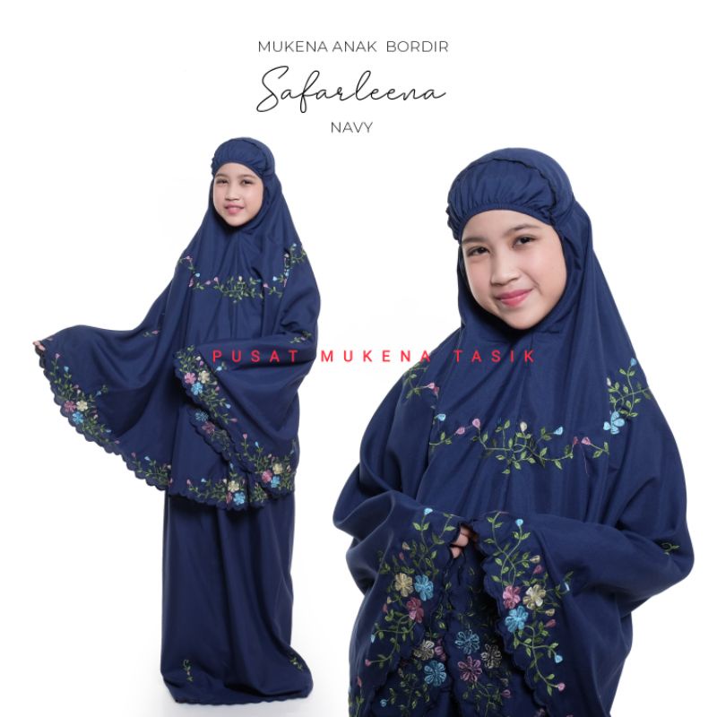 MUKENA ANAK (5-12 THN) KATUN RAYON BORDIR MANUAL SAFARLEENA | PUSAT GROSIR COD MIKRO MURAH DAHLIA