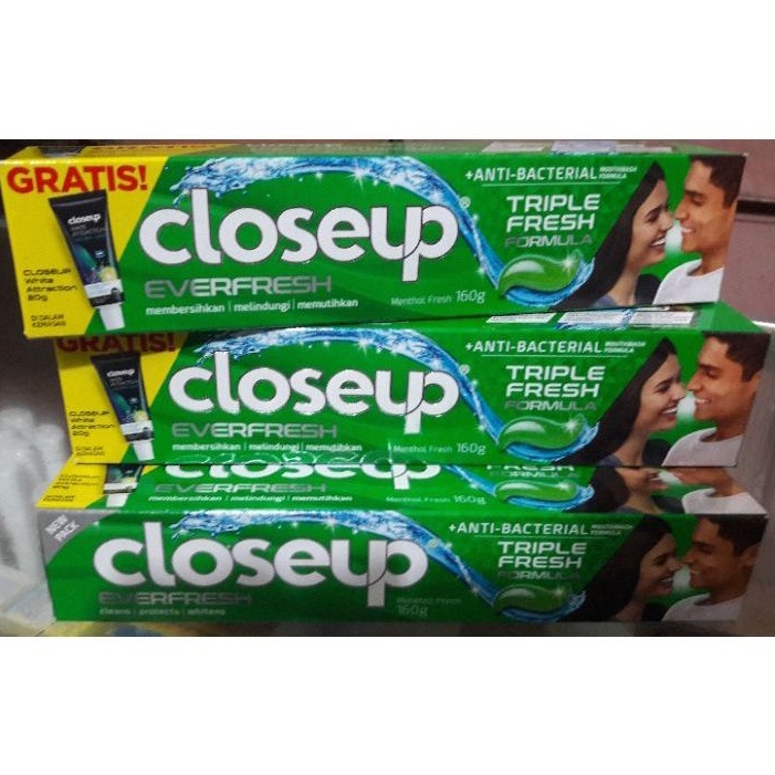 CLOSE UP Everfresh 160 Gram_FREE CLOSE UP Atraction Natural Glow 20 gram