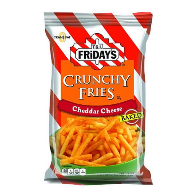 TGI FRIDAYS Crunchy Fries Cheddar Cheese Snacks 127 Gram TGIF (Made in USA)