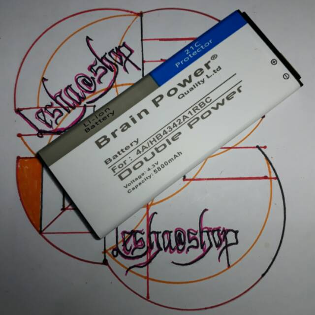 Baterai Battery Batre Huawei Honor 4A Ascend Y6II Y5II HB4342A1RBC Brain Power Double Power