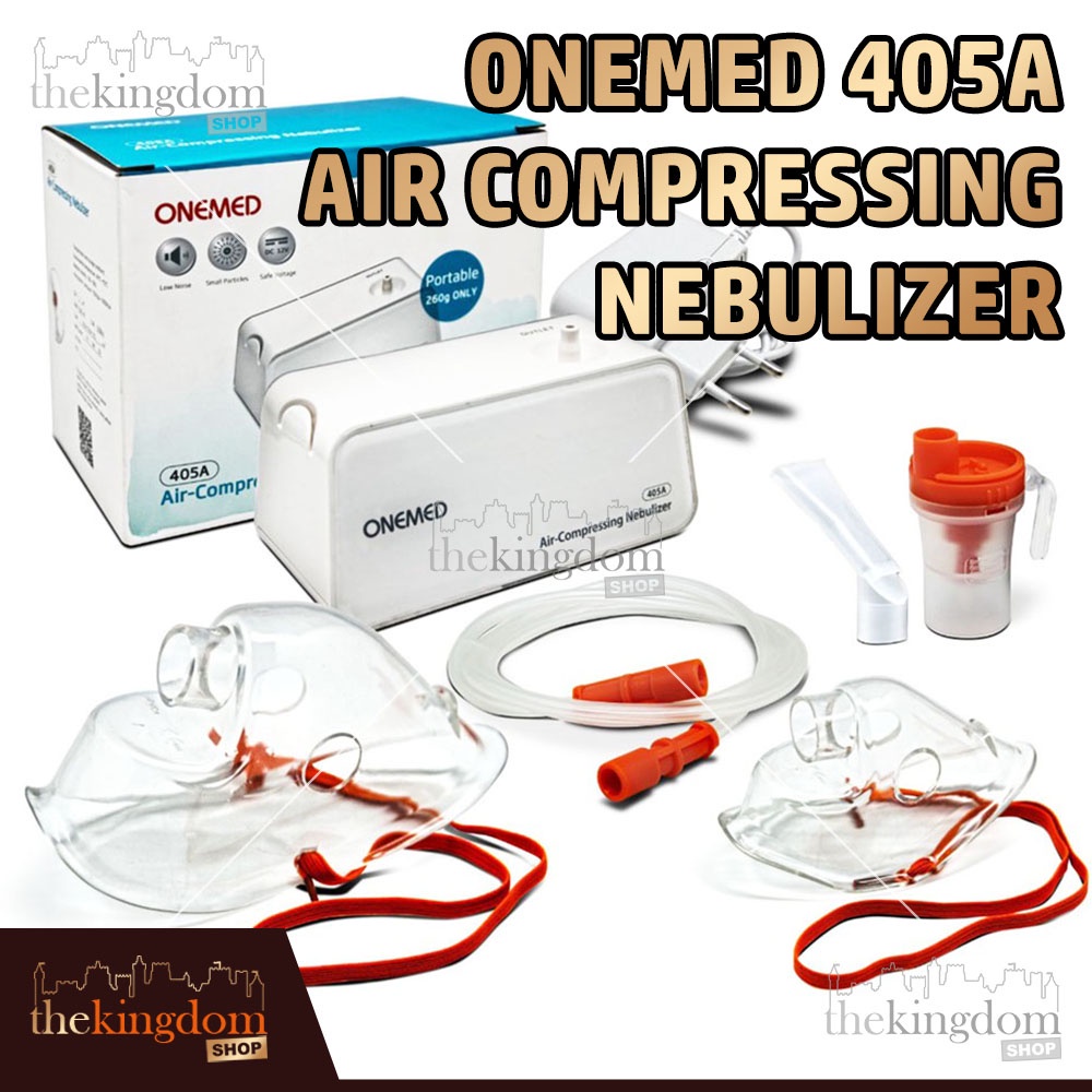 (Original) Onemed 405A Air Compressing Nebulizer Mesin Uap Asma Inhaler Exp Lama Termurah