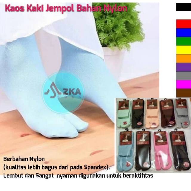 Kaos Kaki Jempol Polos Bahan Nylon