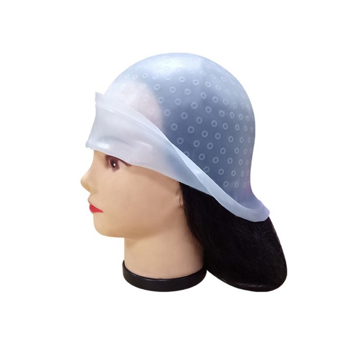 Topi Semir Pewarnaan Rambut Silikon &amp; Jarum Pengait Colouring Hair Cap