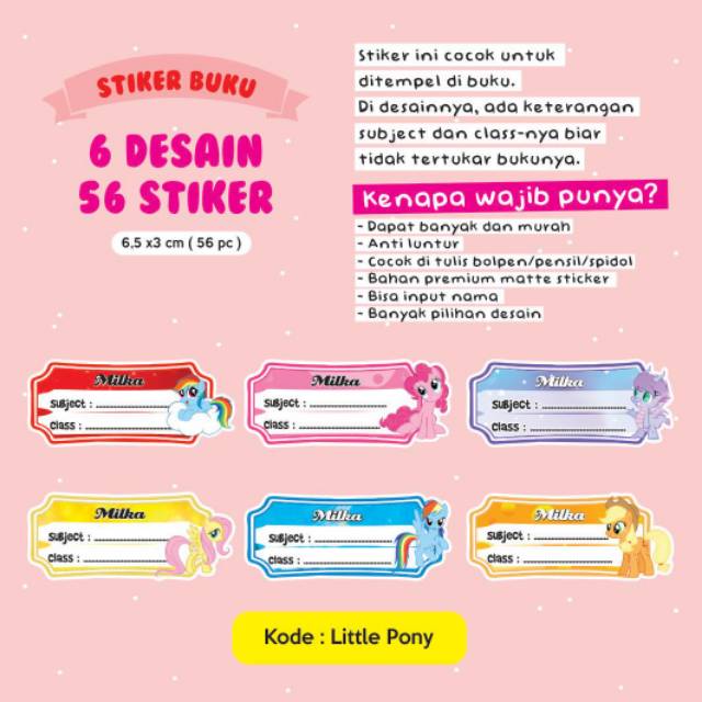 

Stiker buku anak sekolah lucu