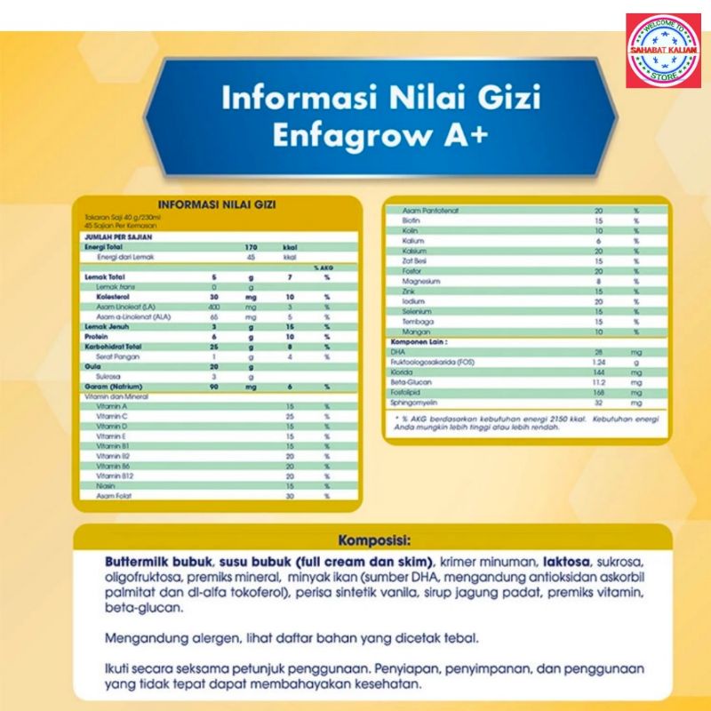 Enfagrow A+ 4 800gr Usia 3 - 12 Tahun