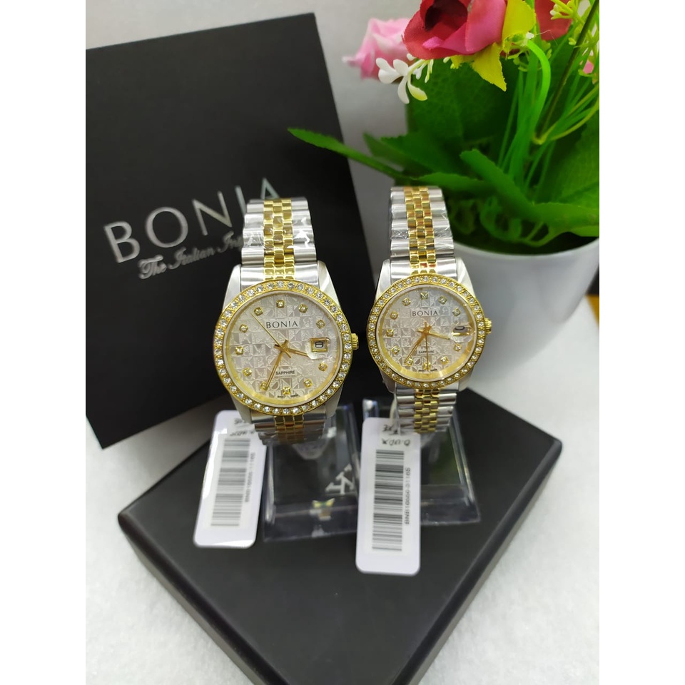 JAM TANGAN WANITA PRIA BONIA B 10550 SAPPHIRE PERMATA ORIGINAL GARANSI RESMI/JAM BONIA BNB 10550