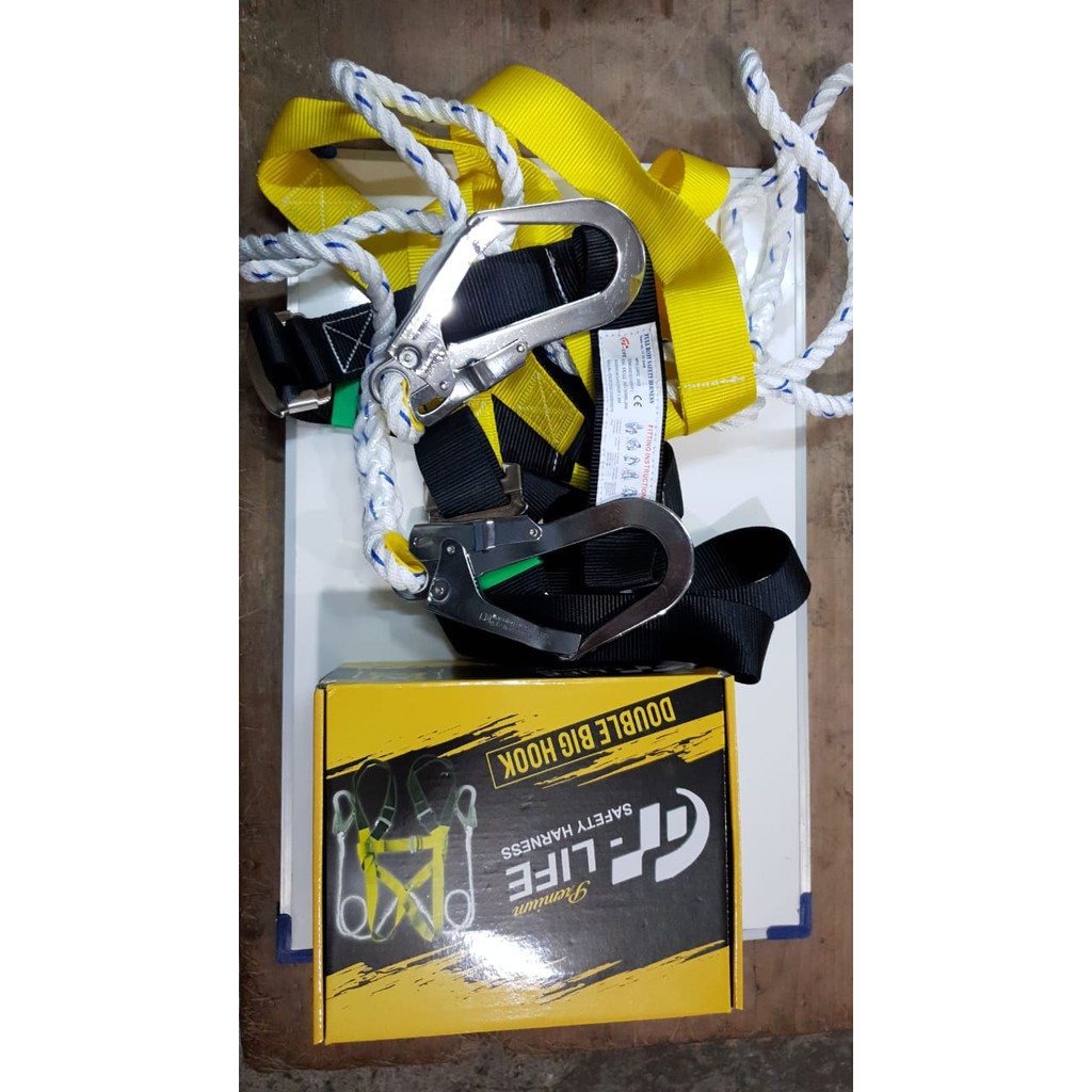 GTLIFE Full Body Harness Eco Double Big Hook Besar Sabuk Tali Pengaman gosave