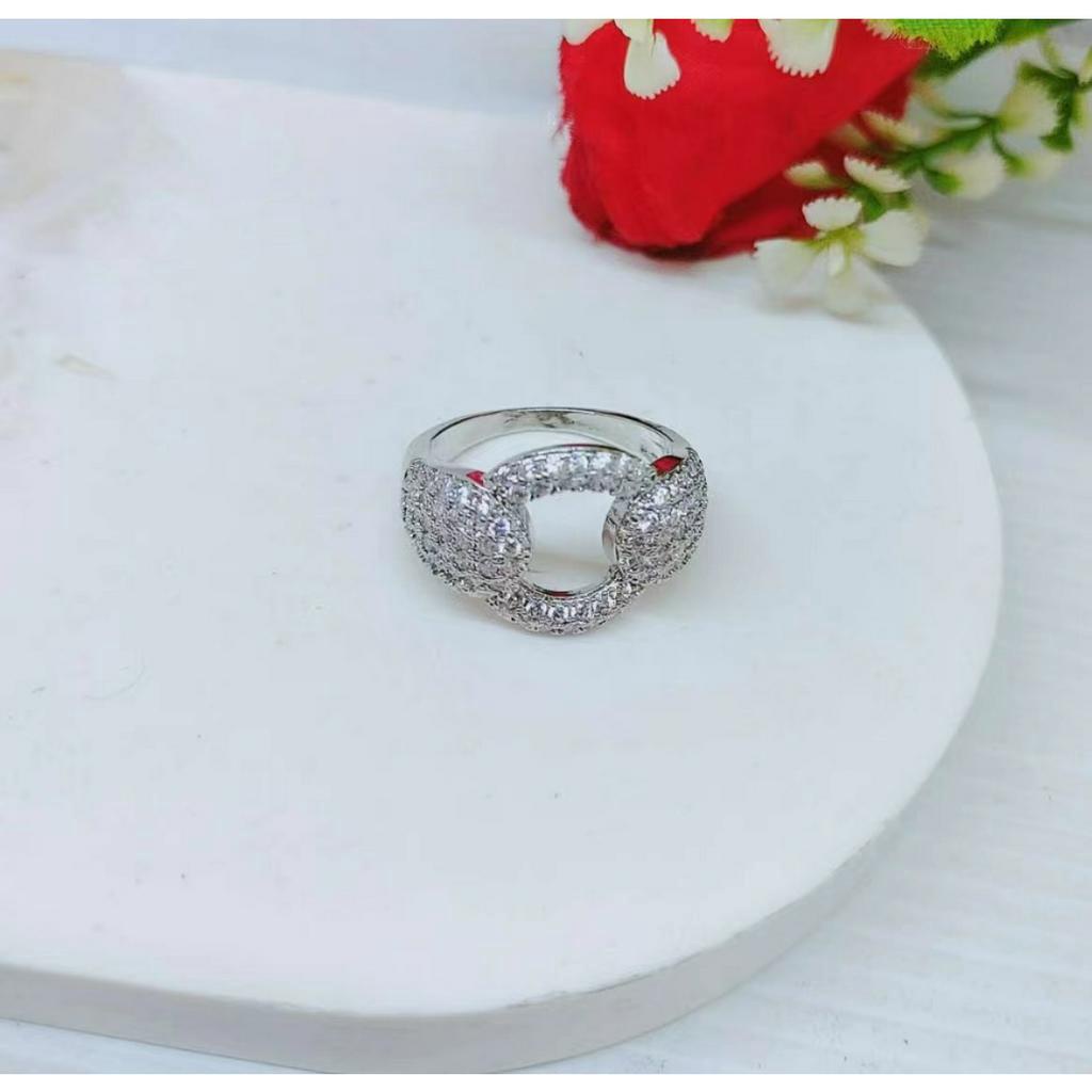 Cincin Xuping Permata Lapis Emas Perhiasan Fashion R087