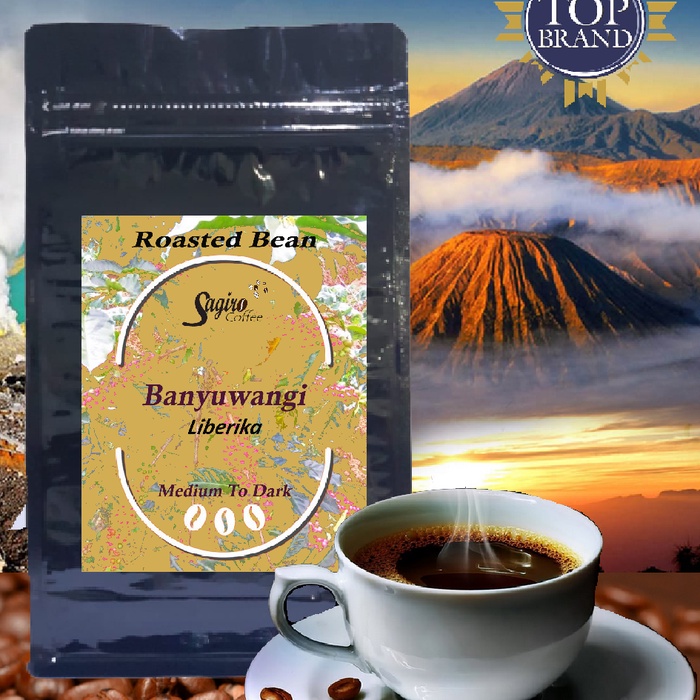 

kopi-biji- kopi liberika banyuwangi 100 gr - roasted bean m biji sangrai - medium to dark, biji aja