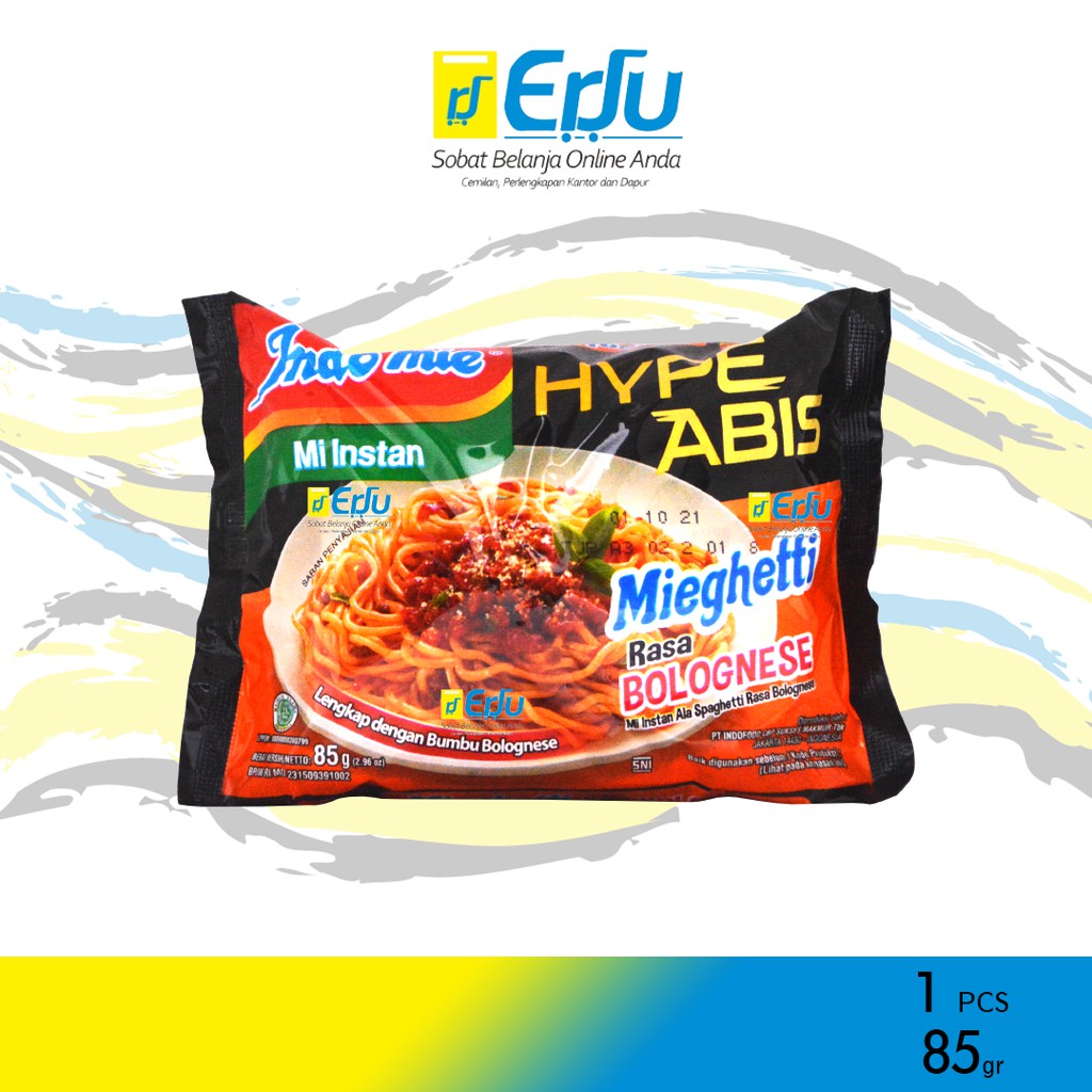 

ECER Indomie Hype Mieghetti Bolognese Mie Goreng Instan Halal MUI - 85gr