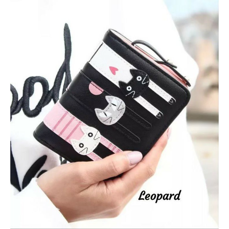 DOMPET kucing BAYMAX WA004P3 FASHION WANITA KULIT PINK PREMIUM BESAR KORea
