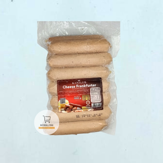 Kanzler Cheese Frankfurter 1KG Sosis Ayam Keju