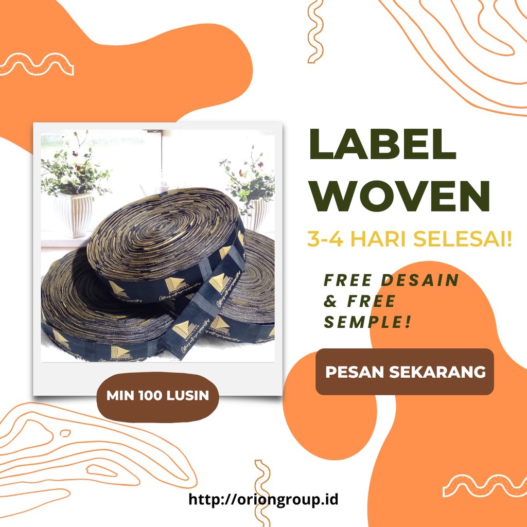 

WOVEN LABEL BAJU | LABEL GAMIS | CUSTOM HARGA MURAH