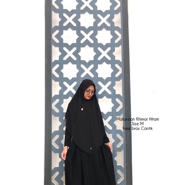 [COD] MALAYSIAN KHIMAR MATERIAL BABYDOLL ARMANY BY RURIHIJABSYARI-Hitam