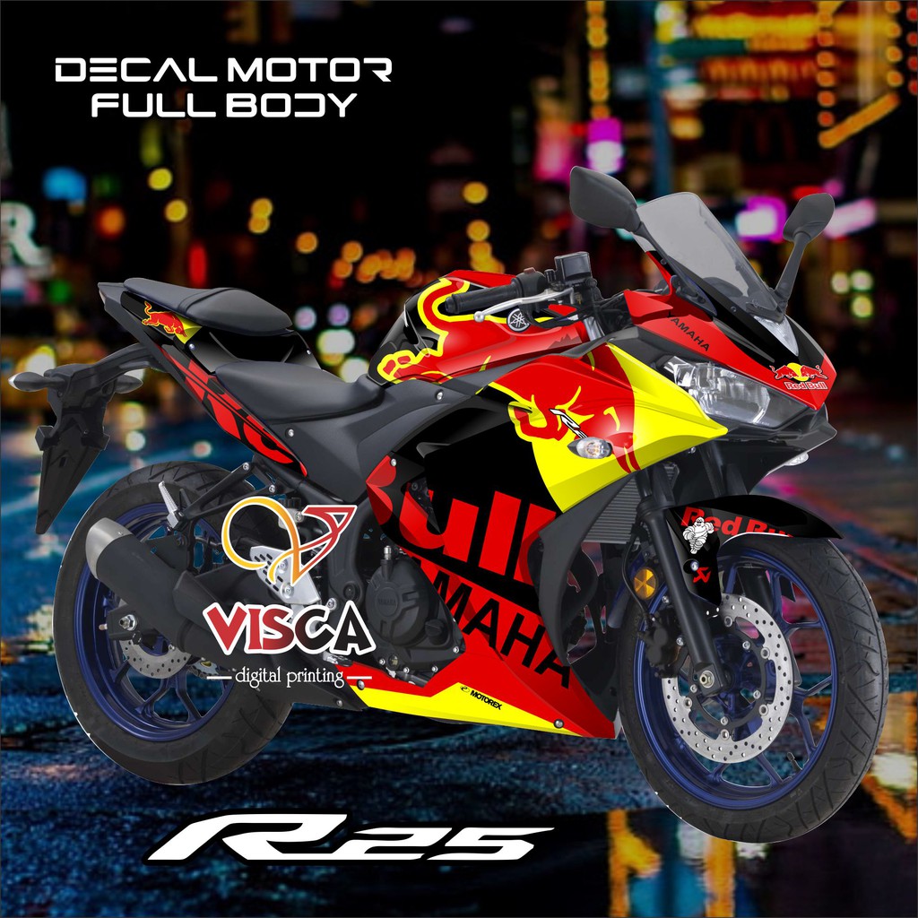Decal R25 Old Full Body Stiker R25 Old Full Body Dekal R25 Old Redbull
