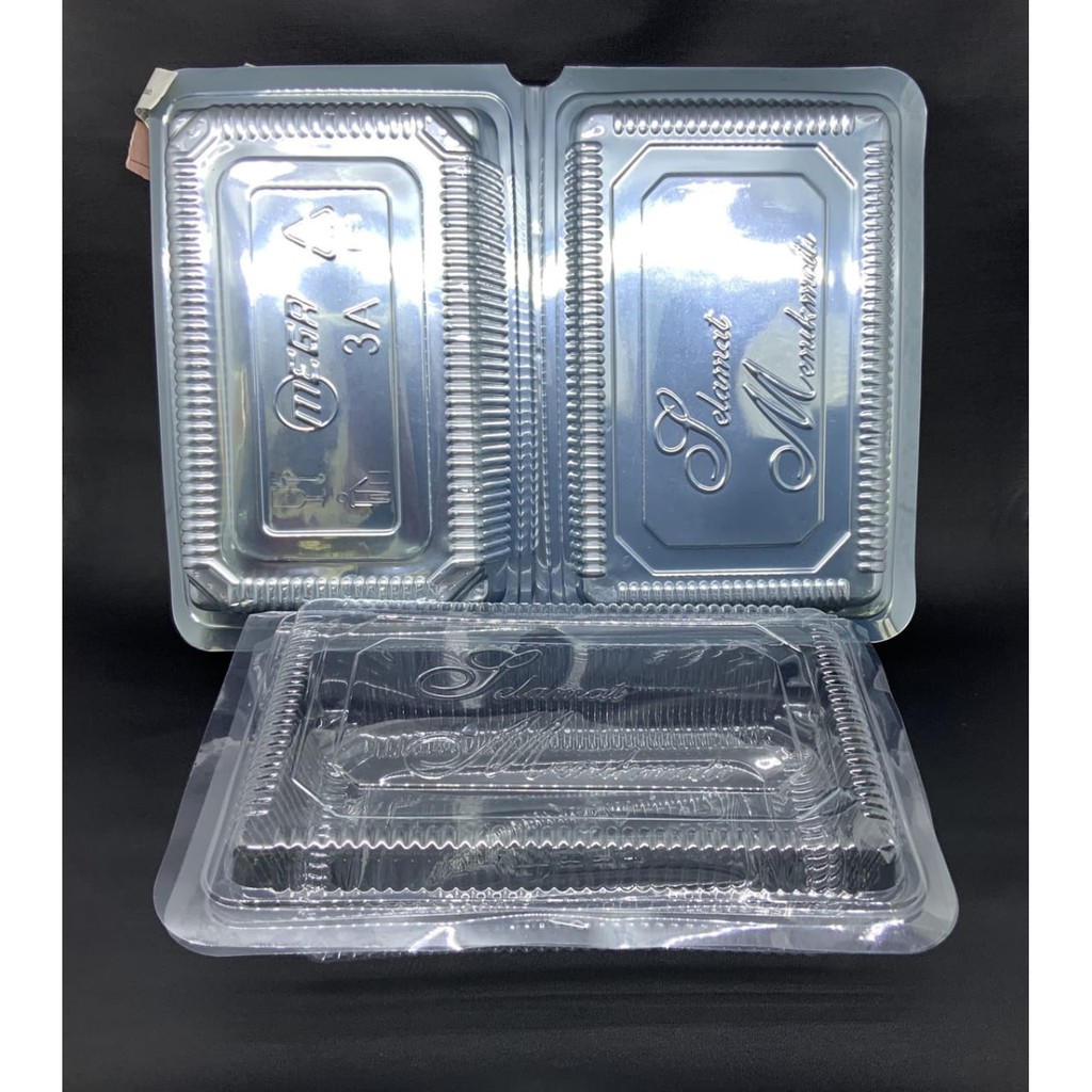 Plastik Mika Kue Mika Kotak Makanan Besar 3A 25pcs Plastik Mika Kue Mika Kotak Makanan Besar 3A 25pcs