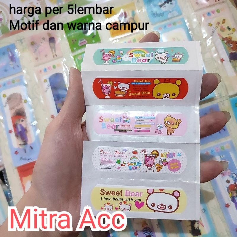 Plester Luka Karakter / Hansaplast Kids Plester anak Anti air Cartoon ( isi 5pcs)