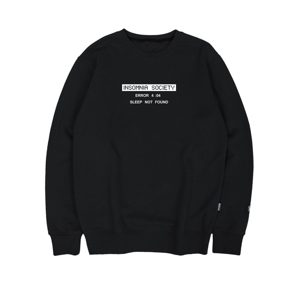 Sprose Sweater Pria Insomnia Hitam | Sweatshirt Crewneck