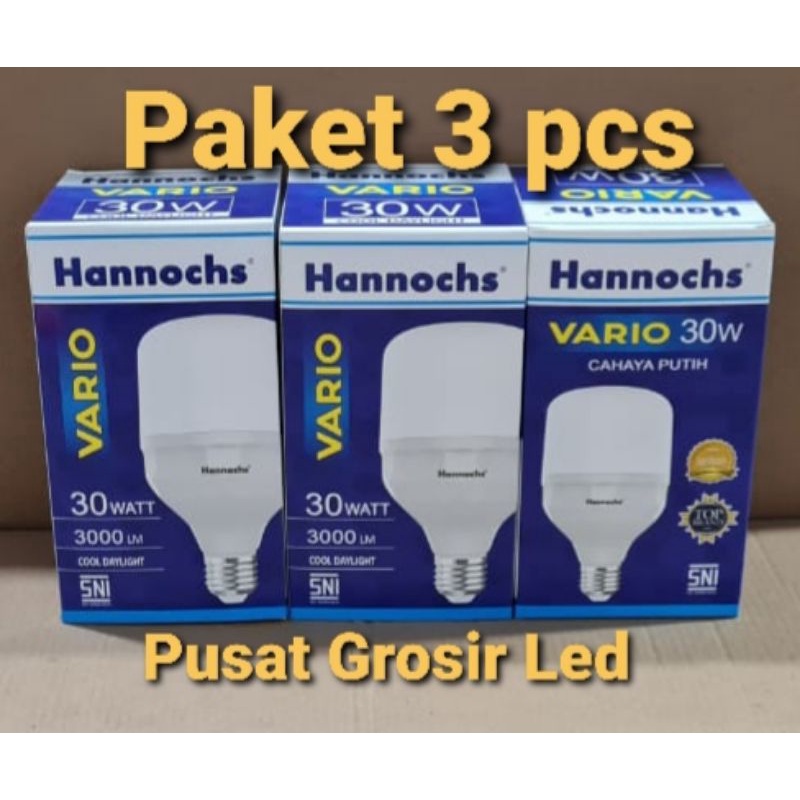 Paket 3 pcs Hannochs Vario 30 watt Cahaya Putih